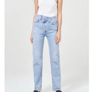 Agolde Light Blue Straight Leg Jeans